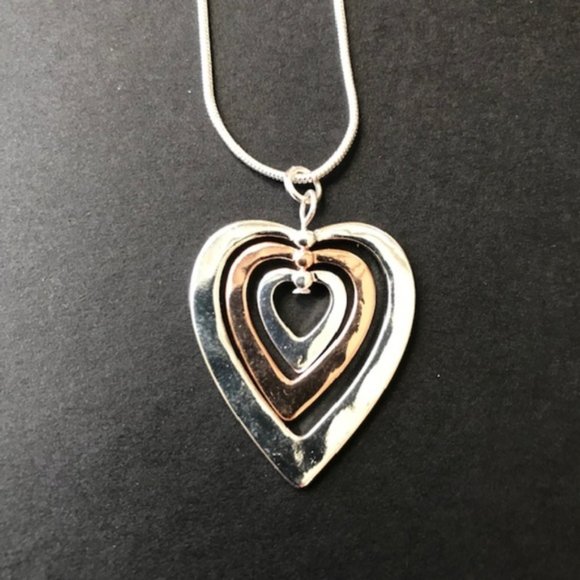 Heart Pendant Necklace Earrings Set New Valentine Love Romance Mom Birt… - Picture 2 of 8